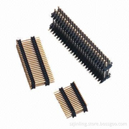 1.00mm pitch pin header, dual insulator, dual row, SMT height of 1.0